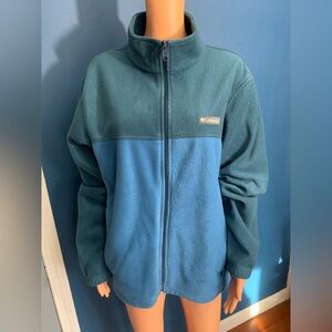 Columbia Teal and Blue Fleece Jacket